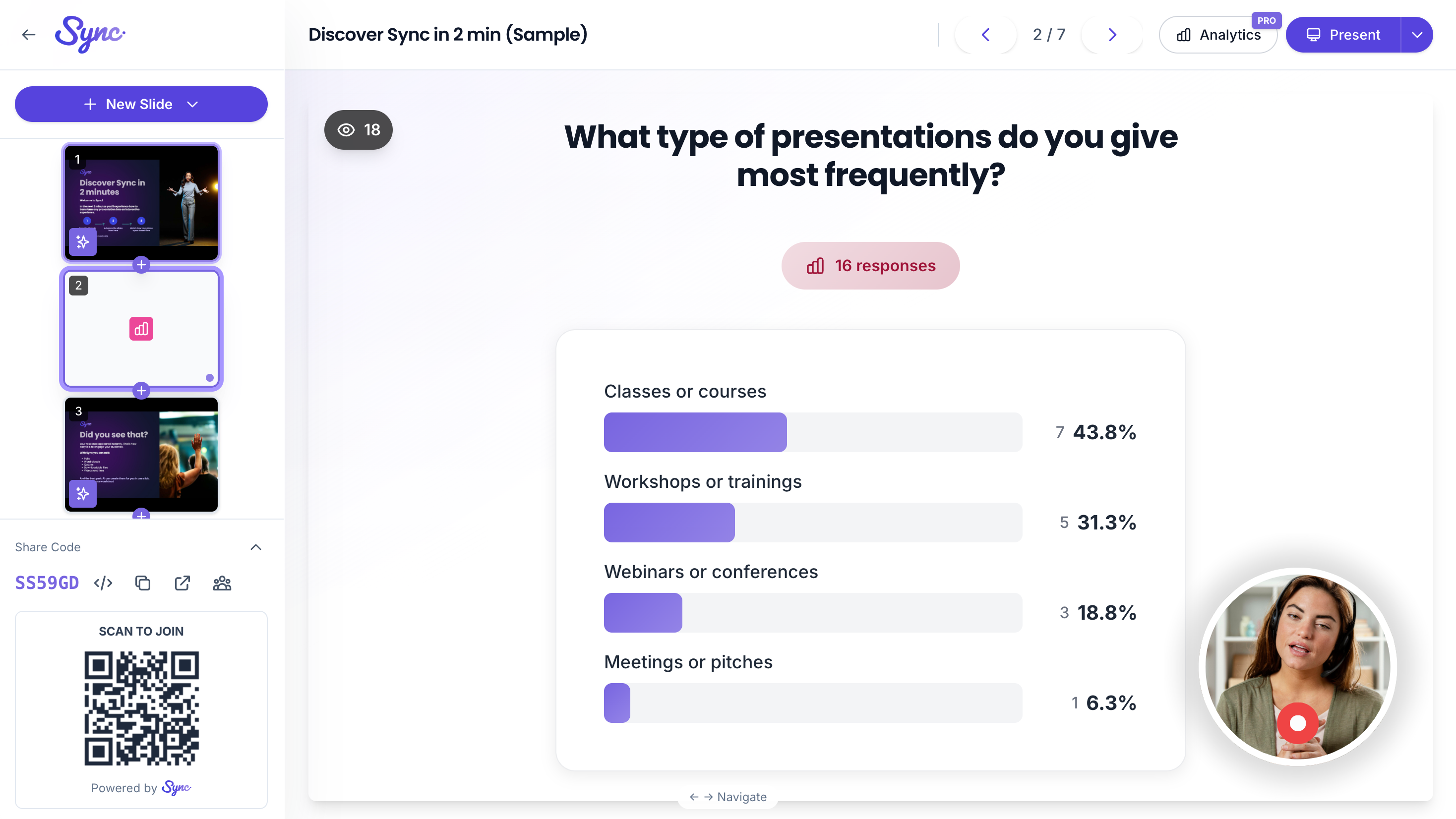 Sync presenter interface