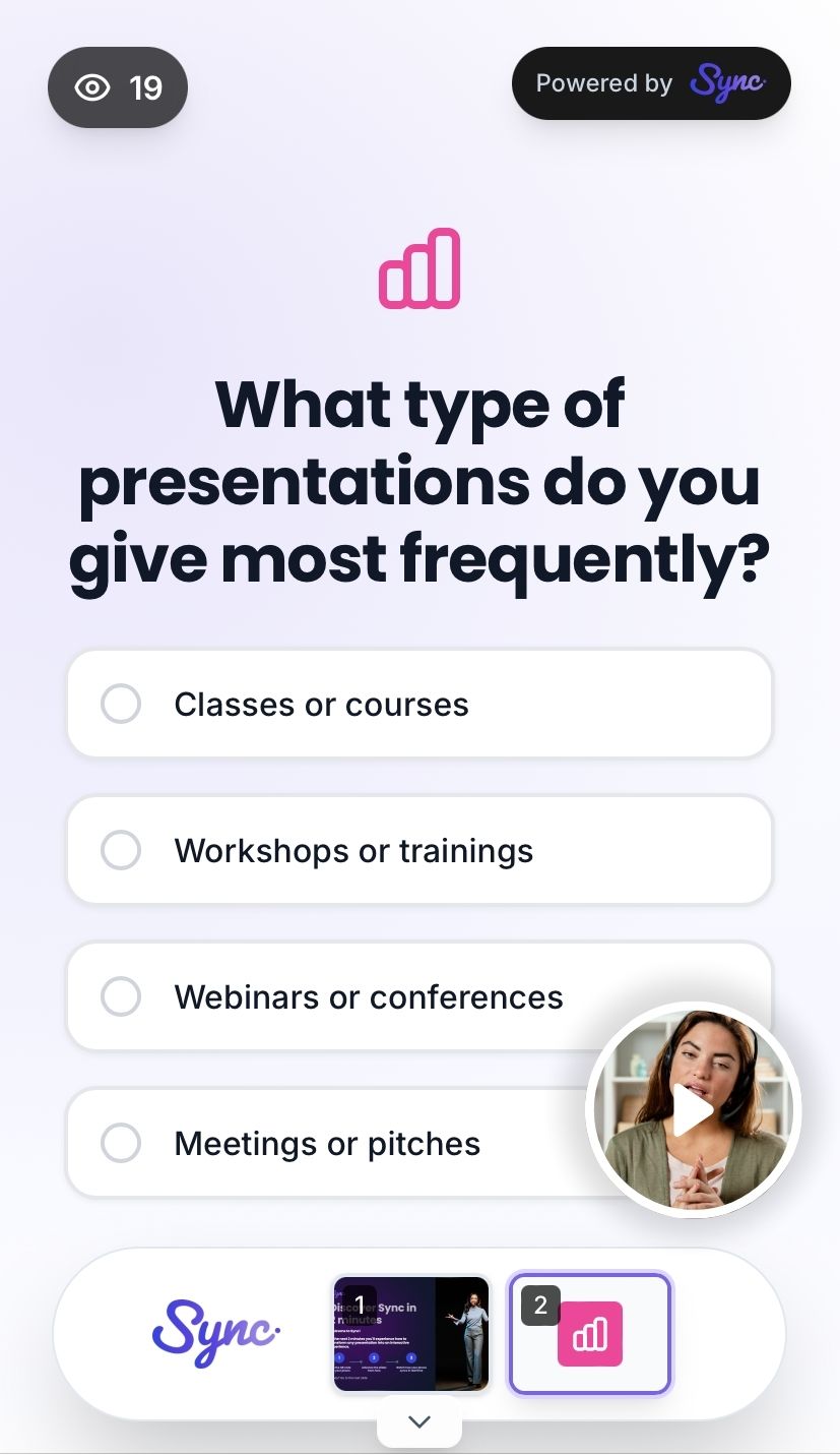 Audience view on mobile